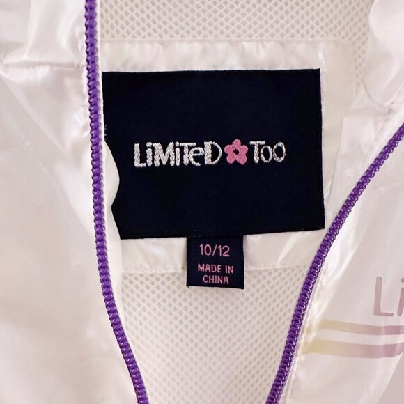 Limited Too Iridescent Wind Breaker Jacket Y2K Girls Rainbow - Picture 3 of 6